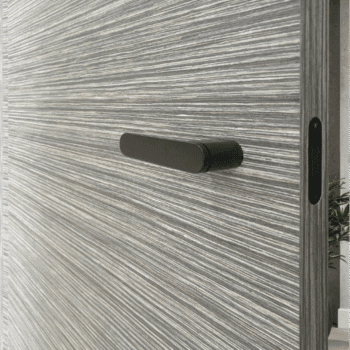 Masan solid core wood veneer interior door system with concealed hinges and magnetic lock by MR DOOR US 3
