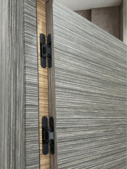 Masan solid core wood veneer interior door system with concealed hinges and magnetic lock by MR DOOR US 2
