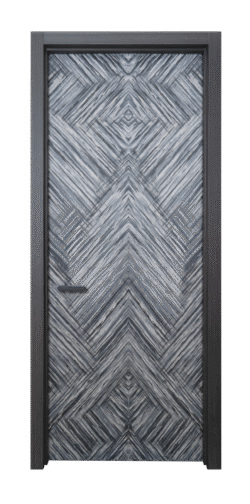 Wonju solid core wood veneer interior door system with magnetic privacy lock and concealed hinges by MR DOOR US