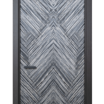 Wonju solid core wood veneer interior door system with magnetic privacy lock and concealed hinges by MR DOOR US
