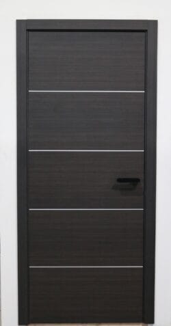 Daegu modern interior door system prehung, preframed solid core wood veneer with magnetic privacy lock by MR DOOR US