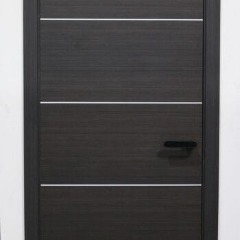 Daegu modern interior door system prehung, preframed solid core wood veneer with magnetic privacy lock by MR DOOR US