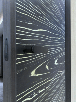 Osan solid core wood veneer interior door system with magnetic lock and concealed hinges by MR DOOR US 3