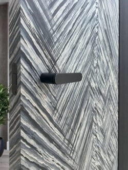 Wonju solid core wood veneer interior door system with magnetic privacy lock and concealed hinges by MR DOOR US