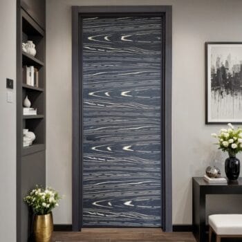 Osan solid core wood veneer interior door system with magnetic lock and concealed hinges by MR DOOR US