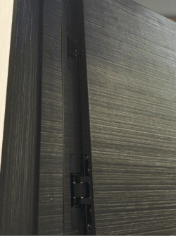 Jeju solid core wood veneer interior door system with concealed hinges and magnetic handle by MR DOOR US 2