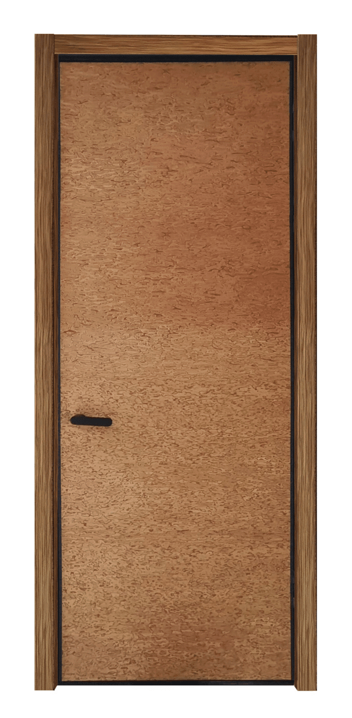 Mokpo solid core wood veneer interior door system with magnetic lock and concealed hinges by MR DOOR US