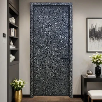 Incheon solid core wood veneer interior door system with magnetic handle and concealed hinges by MR DOOR US