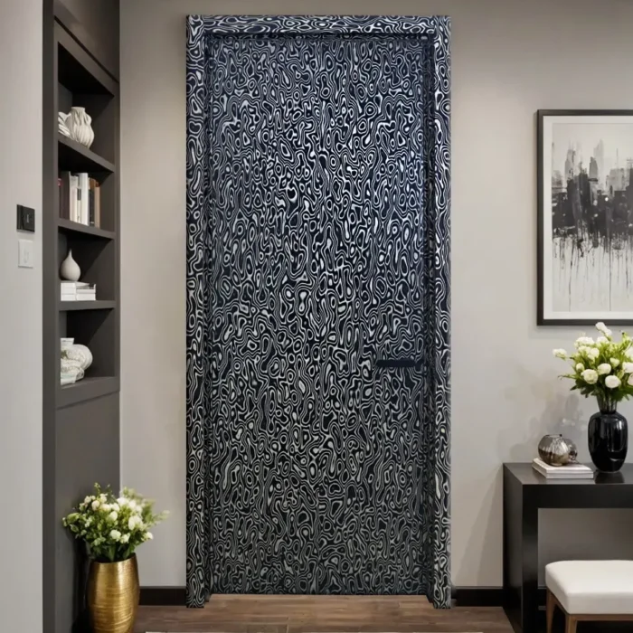 Incheon solid core wood veneer interior door system with magnetic handle and concealed hinges by MR DOOR US