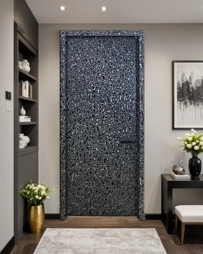Incheon solid core wood veneer interior door system with magnetic handle and concealed hinges by MR DOOR US