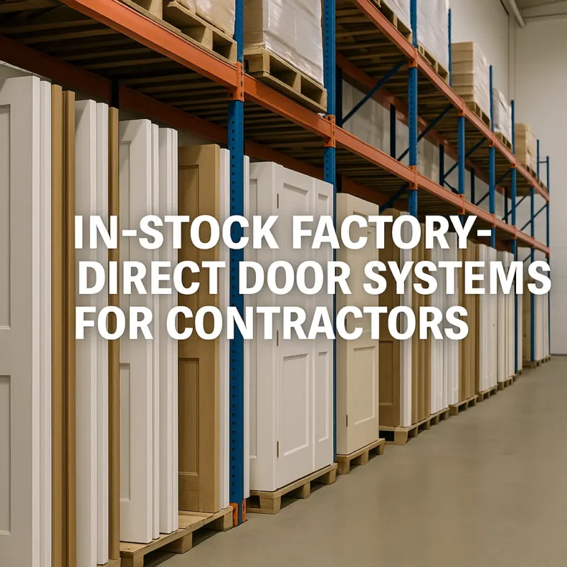 In-Stock Door Systems for Contractors | 5 Ways Builders Save Time & Money 1 in-stock door systems for contractors | MR DOOR US INC